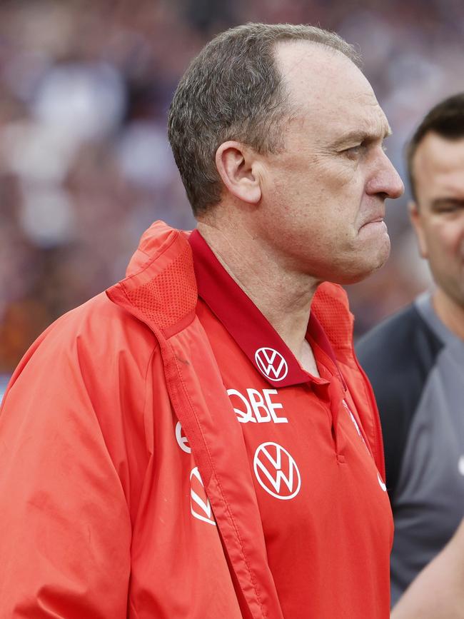 John Longmire after his side’s Grand Final capitulation. Picture: Daniel Pockett/AFL Photos/Getty Images