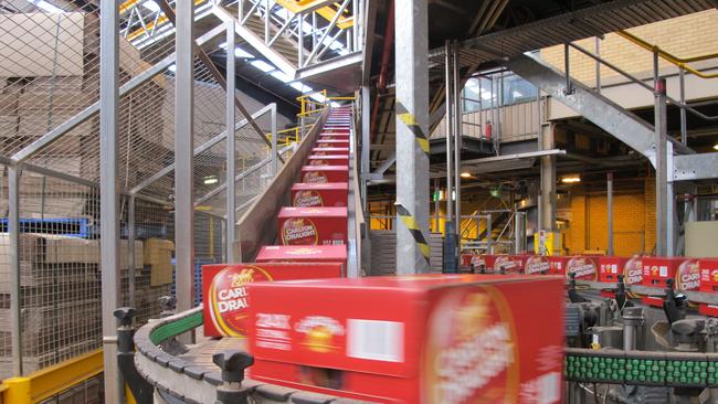 Inside the Carlton and United Brewery.