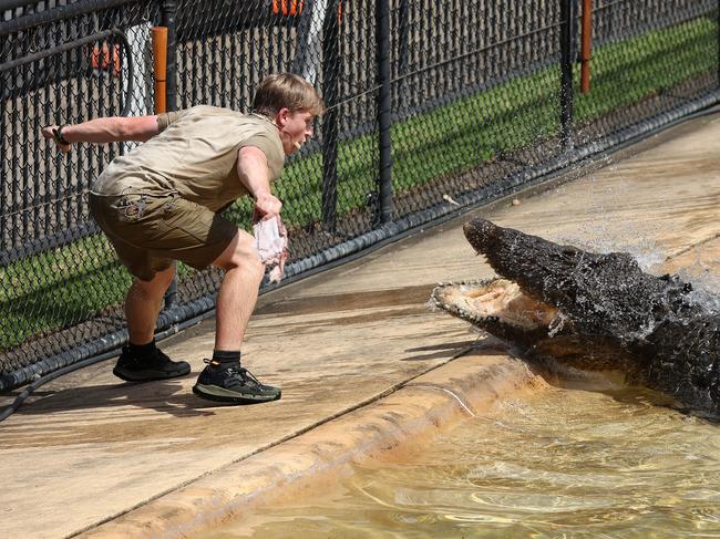 Robert Irwin working at Australia Zoo, Beerwah. Picture: Liam Kidston