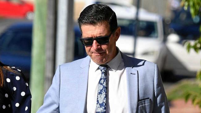 Former Ipswich mayor Andrew Antoniolli and his wife Karina arrive at the Magistrates Court in Ipswich, Wednesday, May 8, 2019. In May last year Mr Antoniolli was charged with several counts of fraud for allegedly using council money to purchase auction items from charitable organisations. (AAP Image/Dan Peled) NO ARCHIVING. Picture: DAN PELED