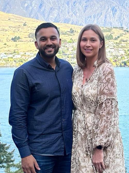 Mr Choudhari and his wife. Pictures: Facebook/Abdullah Choudhari
