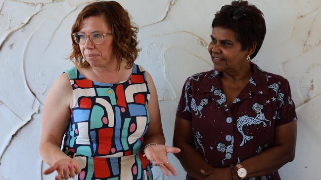 Salvation Army NT Manager of Family Violence Programs Hannah Stephen, Social Services Minister Amanda Rishworth, Lingiari MP Marion Scrymgour, Salvation Army NT area officer Kaye Viney. The federal government has granted Salvos  $7.8m to develop new emergency homes in Alice Springs. Picture: Supplied.