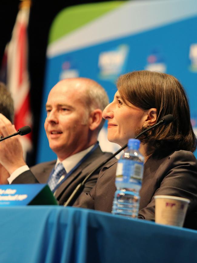 NSW Liberal Party Campaign Director Chris Stone with Premier Gladys Berejiklian. 