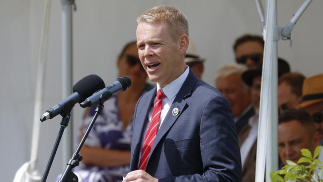 Incoming Labour leader and Prime Minister, Chris Hipkins, speaks to the gathering. Picture: Hopkins/Getty Images.