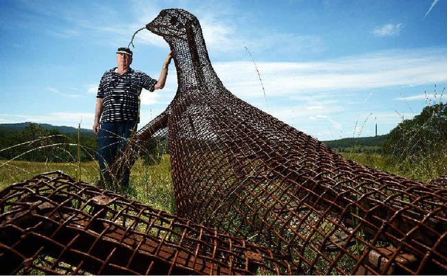 STUCK IN THE MIDDLE: Artist Keith Cameron, pictured at his South Tabulam property. Picture: Patrick Gorbunovs