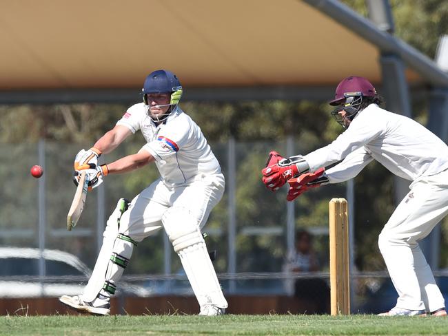 Dandenong and District Cricket Association: Cranbourne v North Dandenong at Casey Fields. Cranbourne batsmen Matt Chasemore. Picture: Chris Eastman