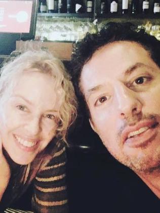 Kylie Minogue with Guy Oseary on Wednesday. Picture: Instagram/@GuyOseary.