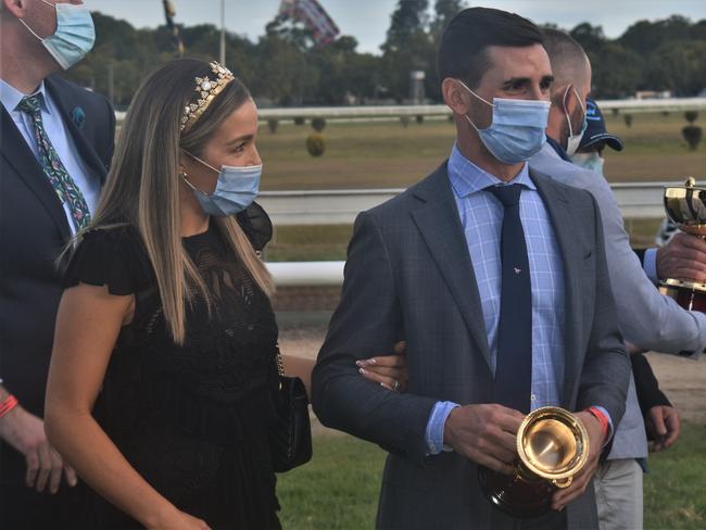 Michael Costa trained Purrfect Deal ridden by jockey Ben Thompson won the $200,000 Maclean hotel Grafton Cup at Clarence River Jockey Club on Thursday, 8th July, 2021. Photo: Bill North / The Daily Examiner