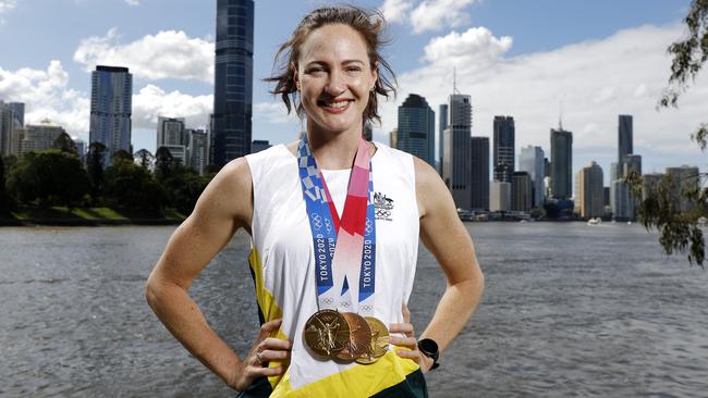 Olympic champion Cate Campbell amplified her standing as a national hero with her speech. Picture: Josh Woning