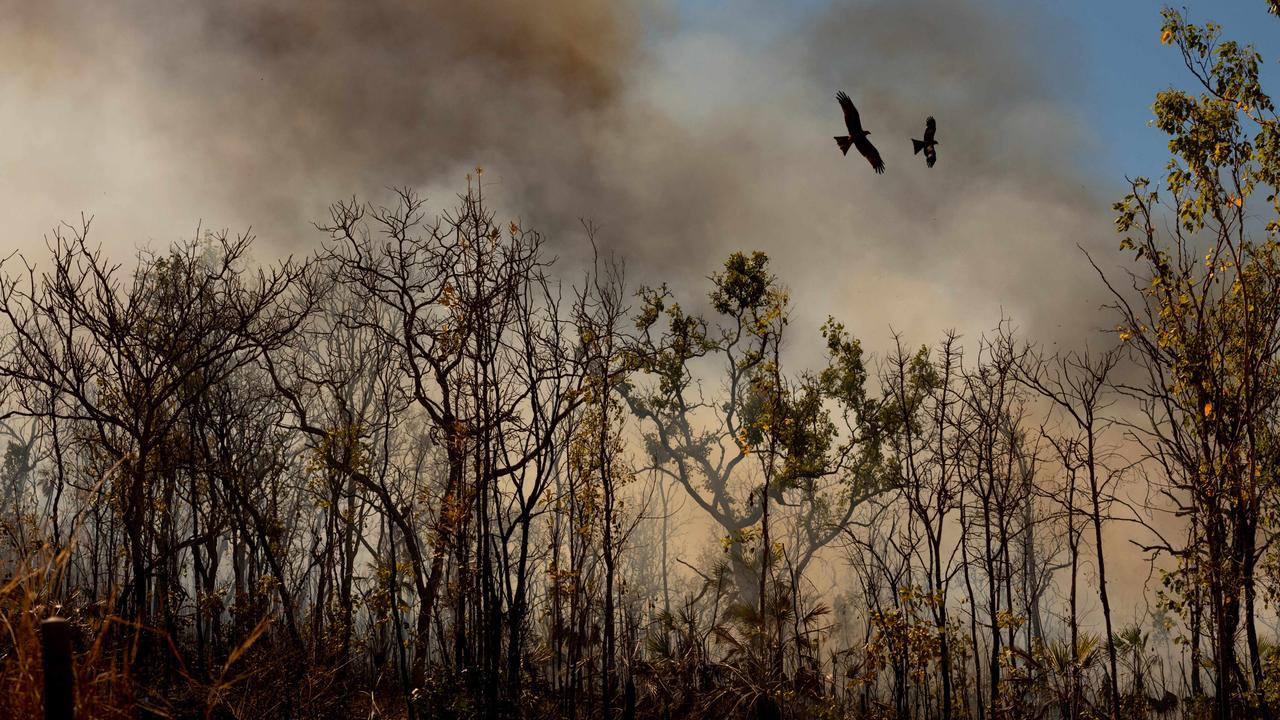 A bushfire threatens homes and properties in the idyllic Lake Bennett region in late August. Multiple helicopters and volunteer fire fighting units battled the blaze for two days. Picture: Che Chorley