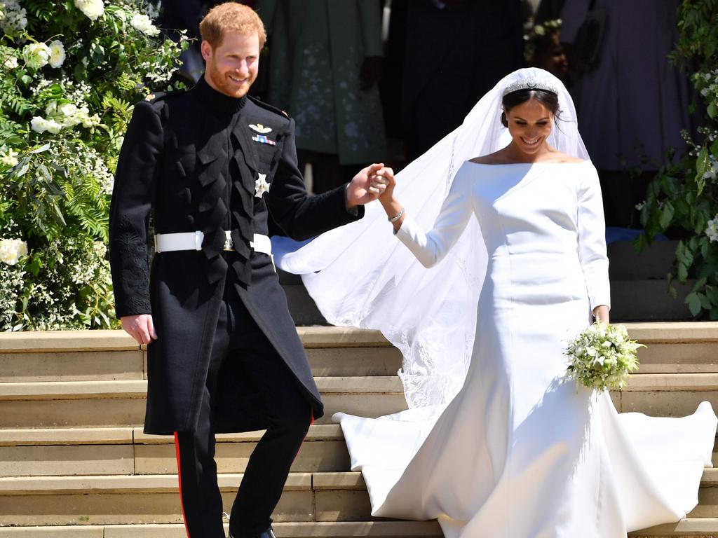 And on their wedding day in May 2018. Picture: Ben STANSALL / AFP.