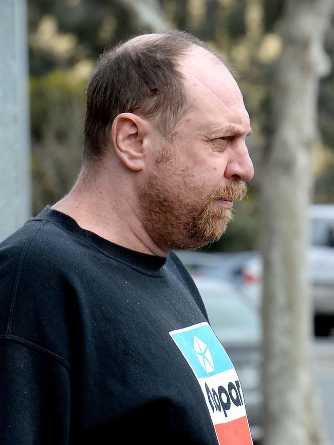 Ian Peter Clarke, 50, outside the Adelaide Magistrates Court after being released on bail in 2018.