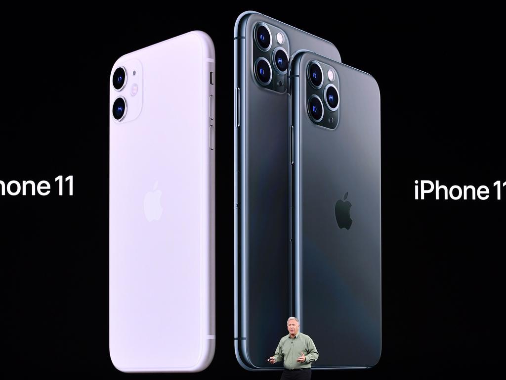 Apple Senior Vice President of Worldwide Marketing Phil Schiller introduces the new iPhone11 and iPhone 11 Pro during a product launch event at Apple's headquarters.