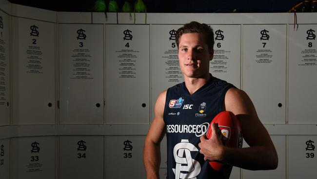 Hayden McLean at South Adelaide after signing with the Panthers.. Picture: Tricia Watkinson