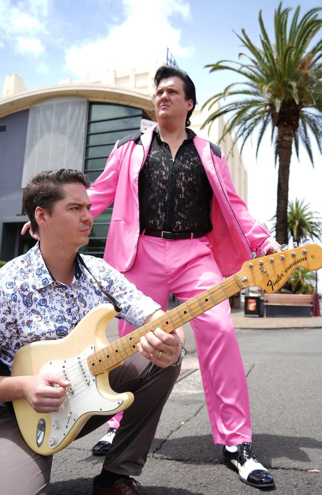 Preparing for the Elvis: Sounds of Christmas show at the Empire Theatre are guitarist Sam Hilder and Elvis tribute artist Tristan James.