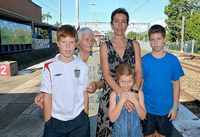 The Sundstrom family had to dig deep for a day trip to and around Brisbane by public transport. Picture: Warren Lynam