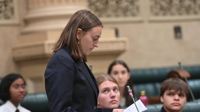 Rachel Files at The Advertiser’s Teen Parliament 2024. Picture: Keryn Stevens