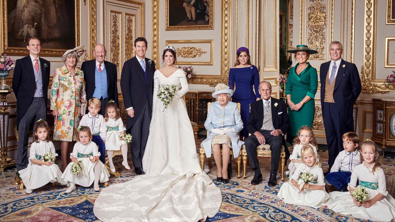 The official wedding photograph released by the Royal Communications of Princess Eugenie and Jack Brooksbank through Buckingham Palace.