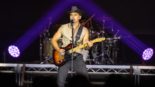 James Johnston and his band performing at the Tamworth Country Music Festival. Picture: Klae McGuinness