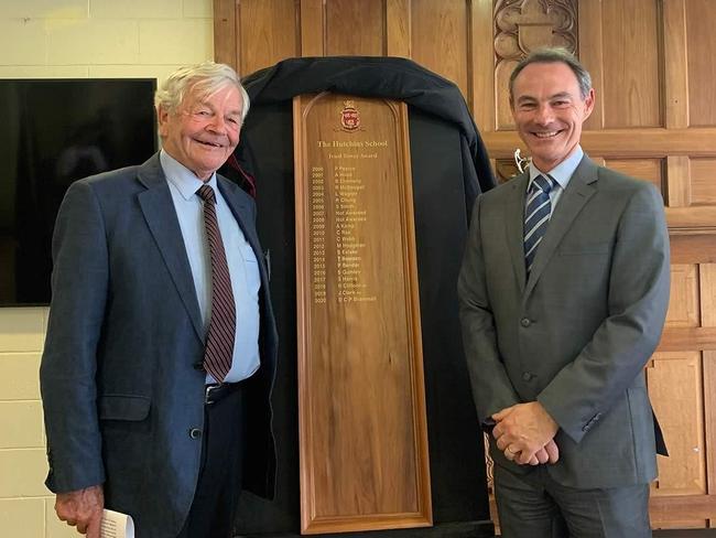 David Brammall with Headmaster Dr Rob McEwan