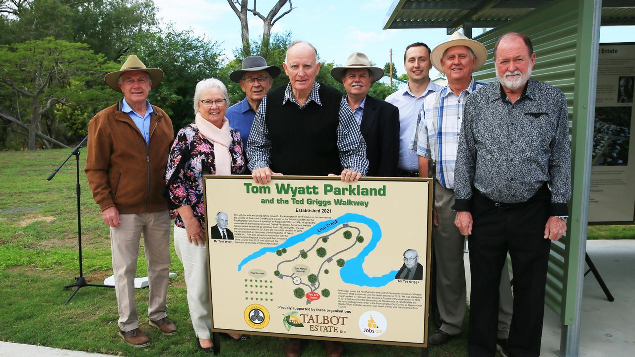 Tom Wyatt (holding sign) with members of the Talbot Estate Board and management Brad Keyworth, Lorraine Thornton, Graham Ivers, Tom Wyatt, Jeff Krause, Damien Martin, Graeme Brady, Jeff Brett