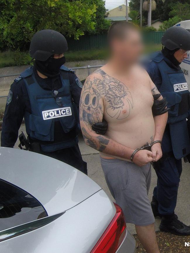 Strike Force Bellvue investigators arrested two people at a home in Mayfield at about 8.30am on March 17. Picture: NSW Police