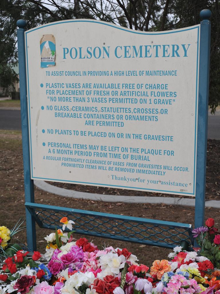 Rules and regulations at Polson Cemetery. Photo: ALISTAIR BRIGHTMAN 10h1488a