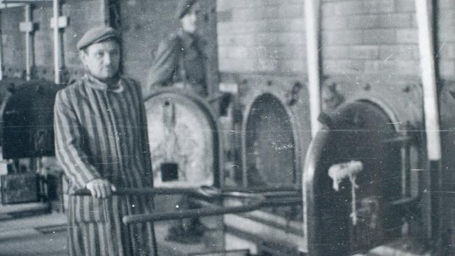 The furnaces of Buchenwald death camp in Germany, circa May 1945, taken by Osmar White. Picture: Supplied