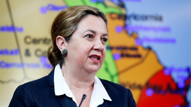 Premier Annastacia Palaszczuk has apologised to parents after schools across the state's southeast were closed on Friday. Picture: NCA NewsWire / Josh Woning