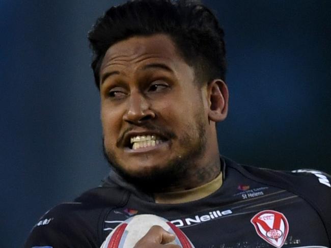 SALFORD, ENGLAND - APRIL 26:  Ben Barba of St Helens runs the length of the field to score his second try during the Betfred Super League match between Salford Red Devils and St Helens at AJ Bell Stadium on April 26, 2018 in Salford, England.  (Photo by Gareth Copley/Getty Images)