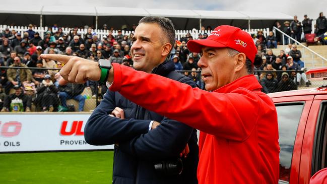 The Shell V-Power Motorsport Park at The Bend managing director Sam Shahin and Premier Peter Malinauskas. Picture: Supplied