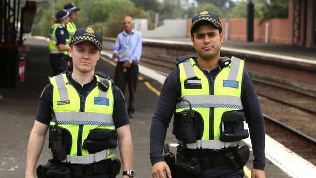 PSOs will be moved from quiet railway stations such as Auburn and redeployed to shopping centres in Melbourne’s east. Picture; Stuart Milligan