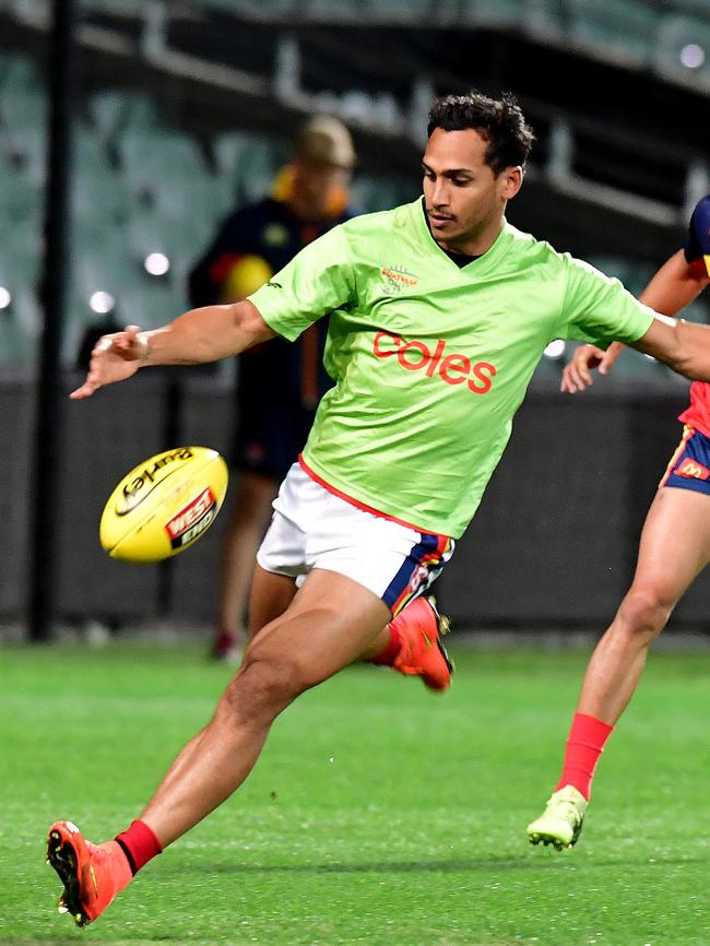 Marlon Motlop at SANFL state team training at Adelaide Oval. Picture: Bianca De Marchi