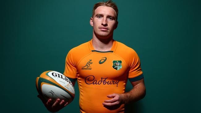 Tate McDermott takes charge of the Wallabies for the Bledisloe Cup Test in Dunedin. Picture: Getty Images