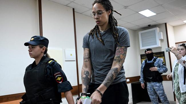 Griner is facing years in prison. (Photo by Kirill KUDRYAVTSEV / POOL / AFP)