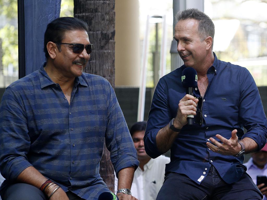 Fox Cricket’s Ravi Shastri and Michael Vaughan were two who picked up on Hazlewood’s comments. Picture: John Appleyard