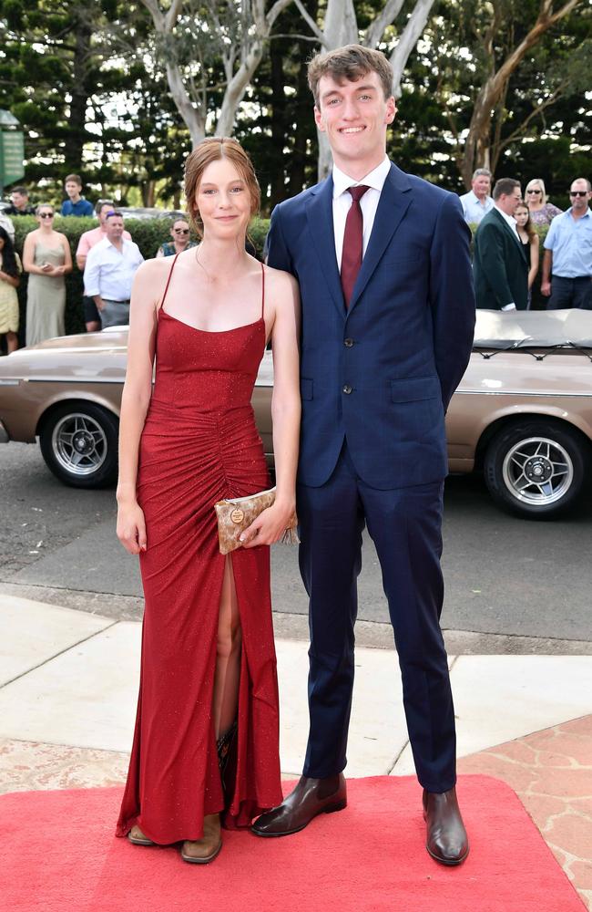 Jessie Dallinger and Alexander Kleidon at Centenary Heights State High School formal. Picture; Patrick Woods.