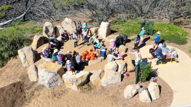 The developers consulted closely with the Taribelang Bunda mob, which led to the construction of a yarning circle on the site including traditional artwork by local artist Paul Perry.