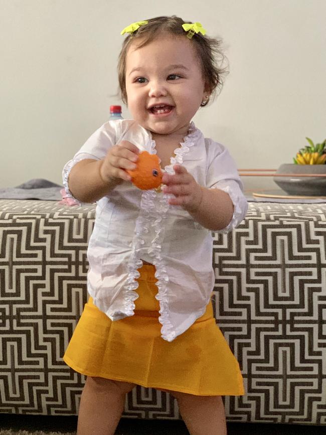 Winona Mobers, dressed up in a Balinese outfit. Picture: Caecelia