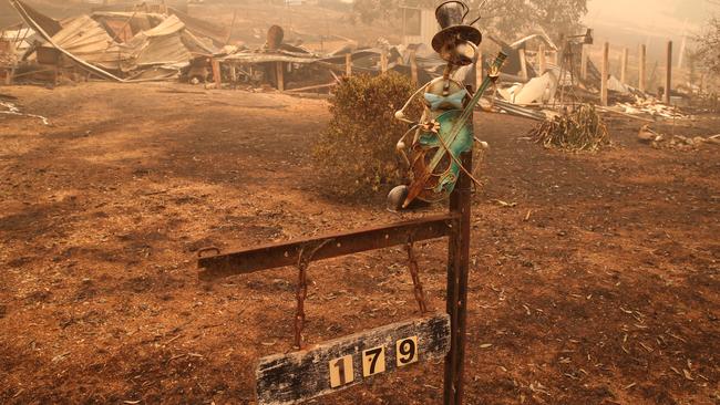 A house in Buchan after the fires. Picture: David Crosling