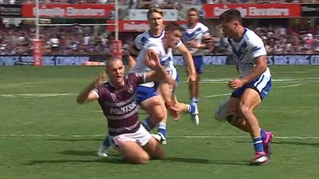 Tom Trbojevic sold it well. Photo: Fox Sports