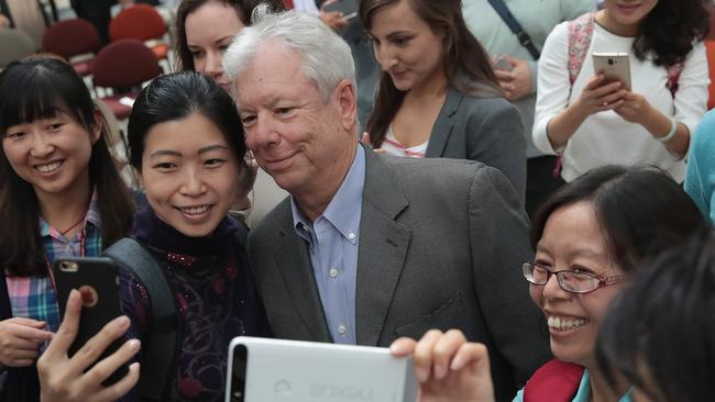 Richard Thaler poses after winning the Nobel Prize in 2017 for his work on “nudge” theory. Pic: AFP