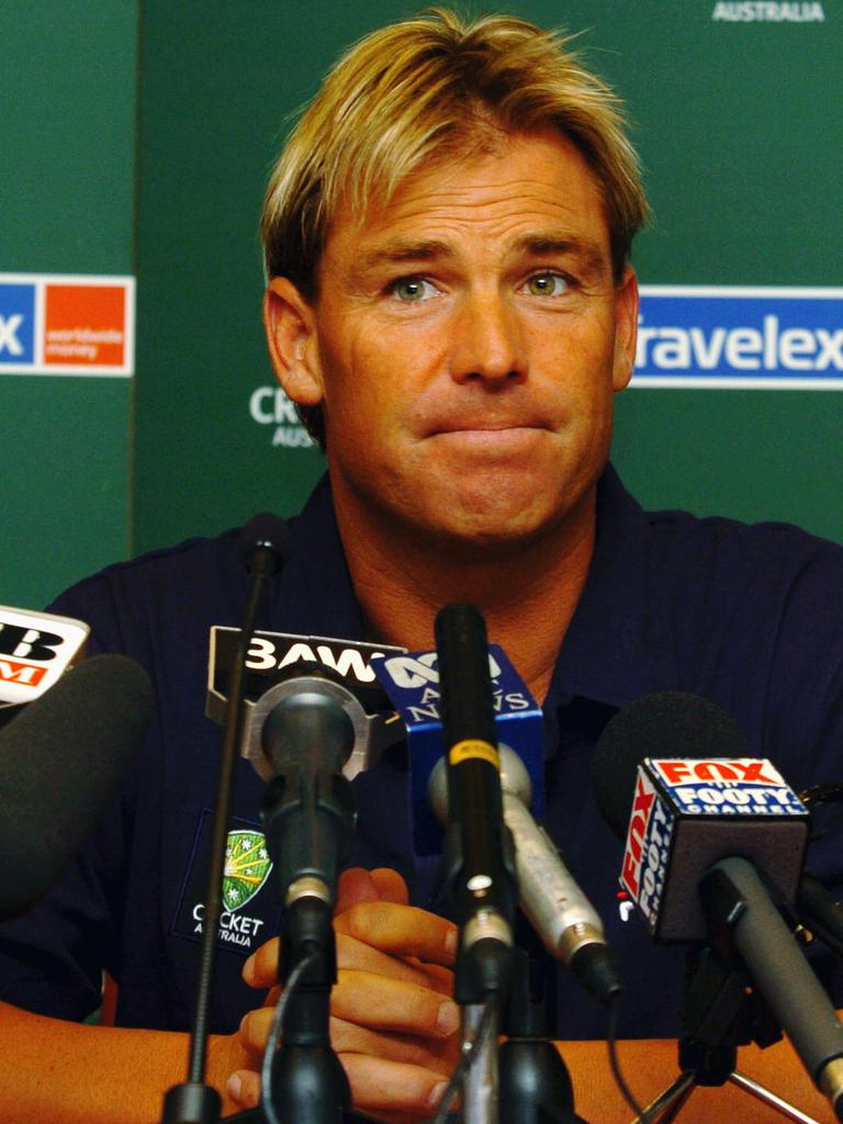 Warne speaks to media ahead of his return from a 12-month ban.