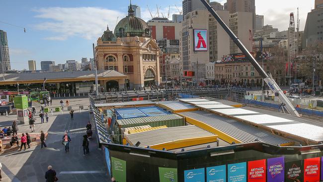 The Metro Tunnel project is already causing congestion issues in parts of the CBD. Picture: Ian Currie