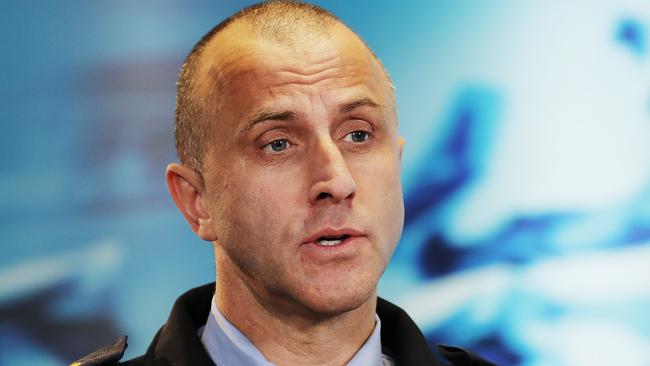 Senior Sergeant Phil Curtis said violence was not acceptable. Picture: ZAK SIMMONDS