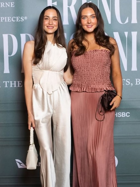Abbey Gelmi and Gemma Dimond attend the opening night at NGV. Picture: NGVMelbourne/Instagram
