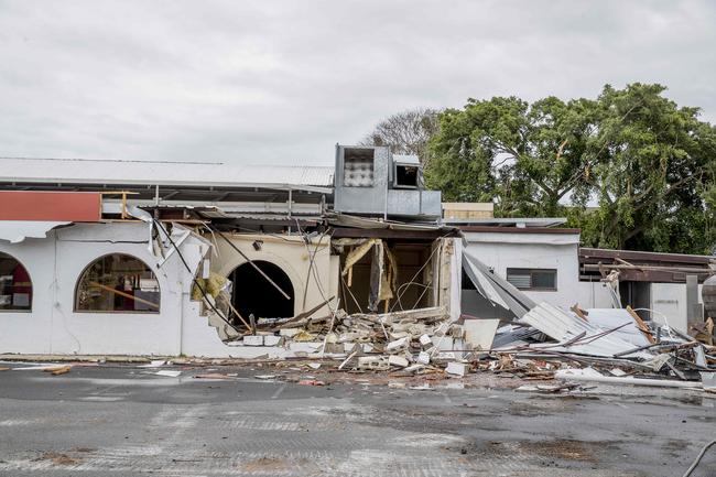 Demolition at the old Cav's Steakhouse location in Labrador. Picture: Jerad Williams