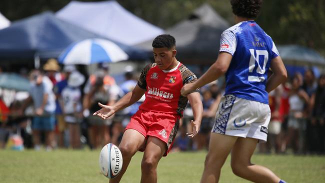 Youngsters in the 14s division at the recent Pacifika youth rugby cup. Picture: Warren Gannon