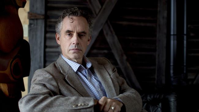 Jordan Peterson demonstrates the importance of ‘blue steel’ to the masculine perspective. Picture: Getty Images