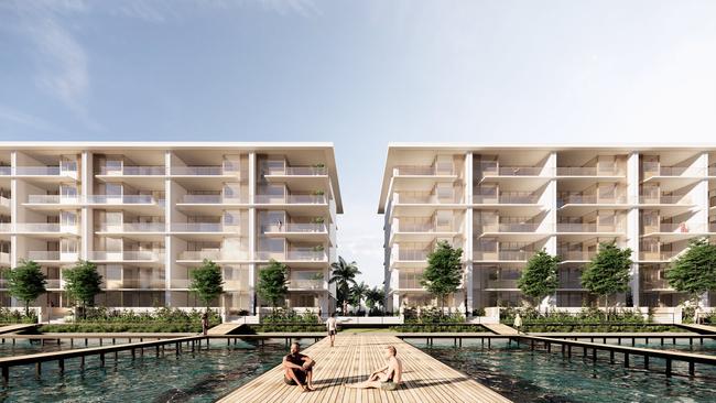 A concept image of the proposed units at Aqua St, Newport.